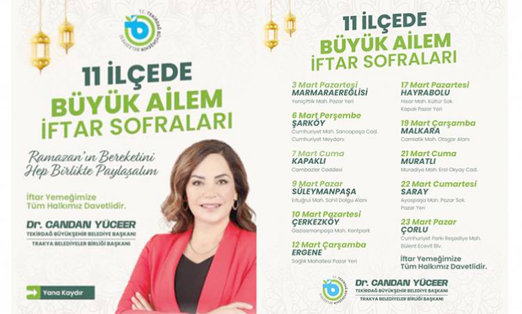 CHP’li Başkan 11 İlçede İftar Sofrası Kuracak