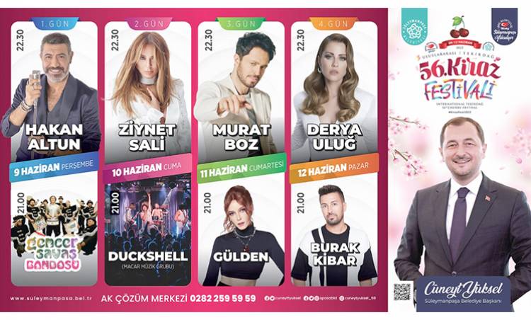 56. Kiraz Festivali programı belli oldu