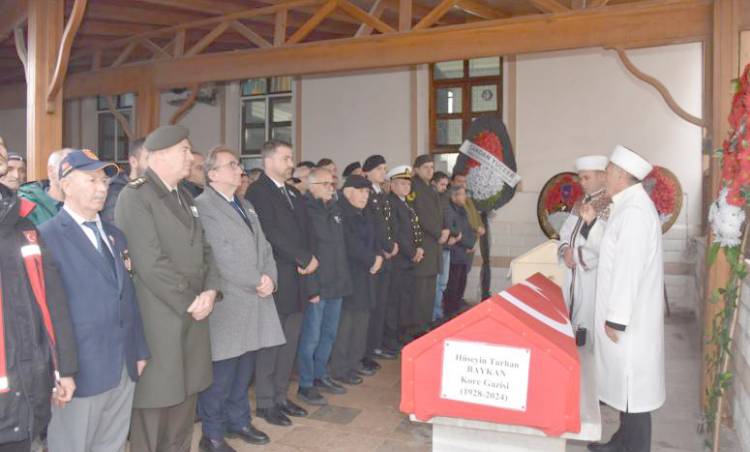 Kore gazisi , Hüseyin Turhan Baykan  son yolculuğuna uğurlandı