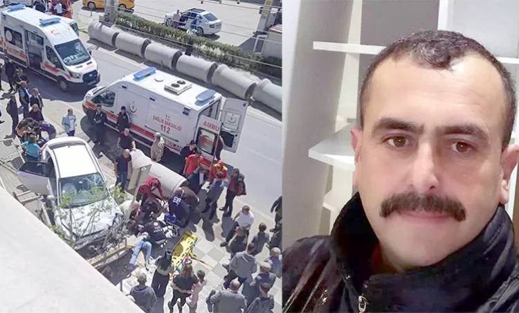 Otomobilin kaldırımda çarptığı yaya öldü