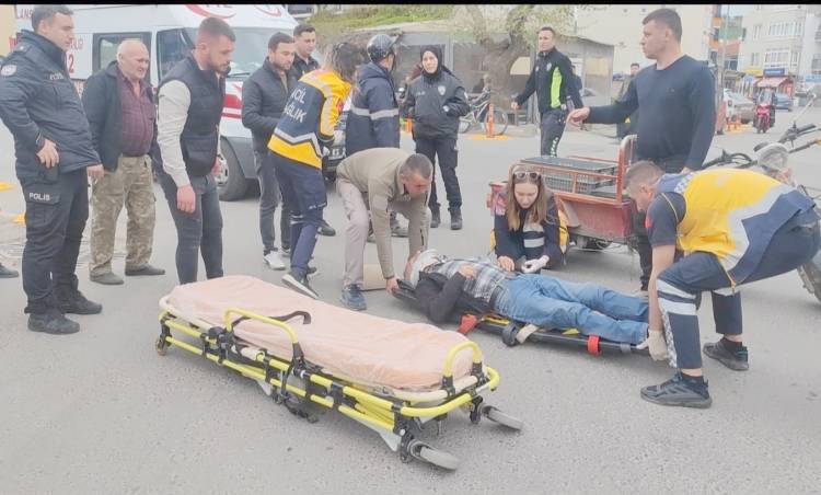 Şarköy'de motosikletler çarpıştı: 1 yaralı
